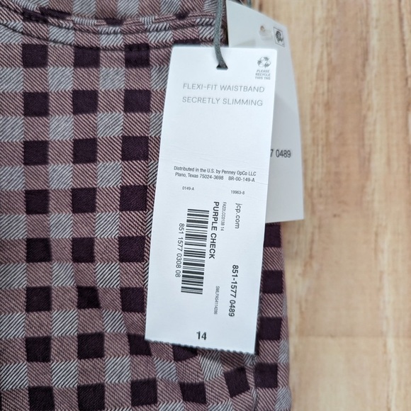 Liz Claiborne Sara slim leg mid rise soft stretch tummy control size 14 NWT - Picture 3 of 11